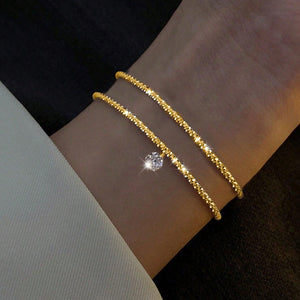 Gold And Sliver Rhinestones Bracelets