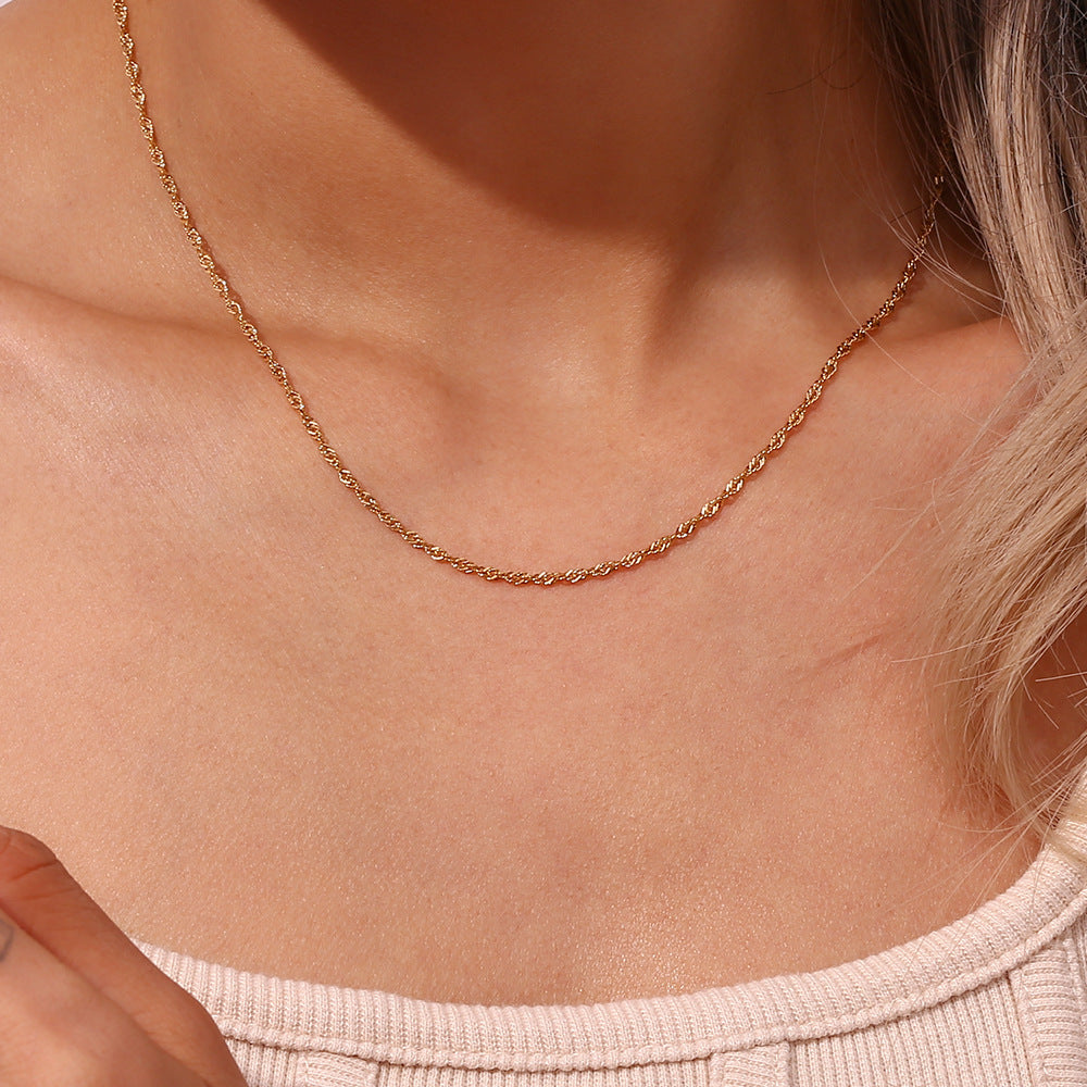 Clavicle Stainless Water Wave Chain