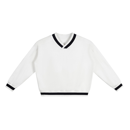 V-Neck Collar Sweatshirt
