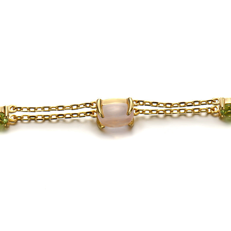 Natural Crystal Layered Bracelet