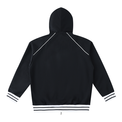 Striped Zip-Up Hoodie
