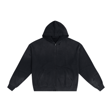 Frayed Sunfade Zip Hoodie