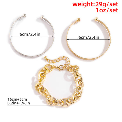 Retro Fashion Hollow Chain Bracelet
