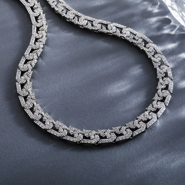 10mm Diamond Cuban Link Necklace and Bracelet Set