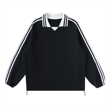 Striped Collar Sweatshirt