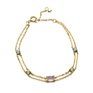 Natural Crystal Layered Bracelet