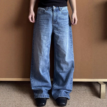 Distressed Straight Jeans