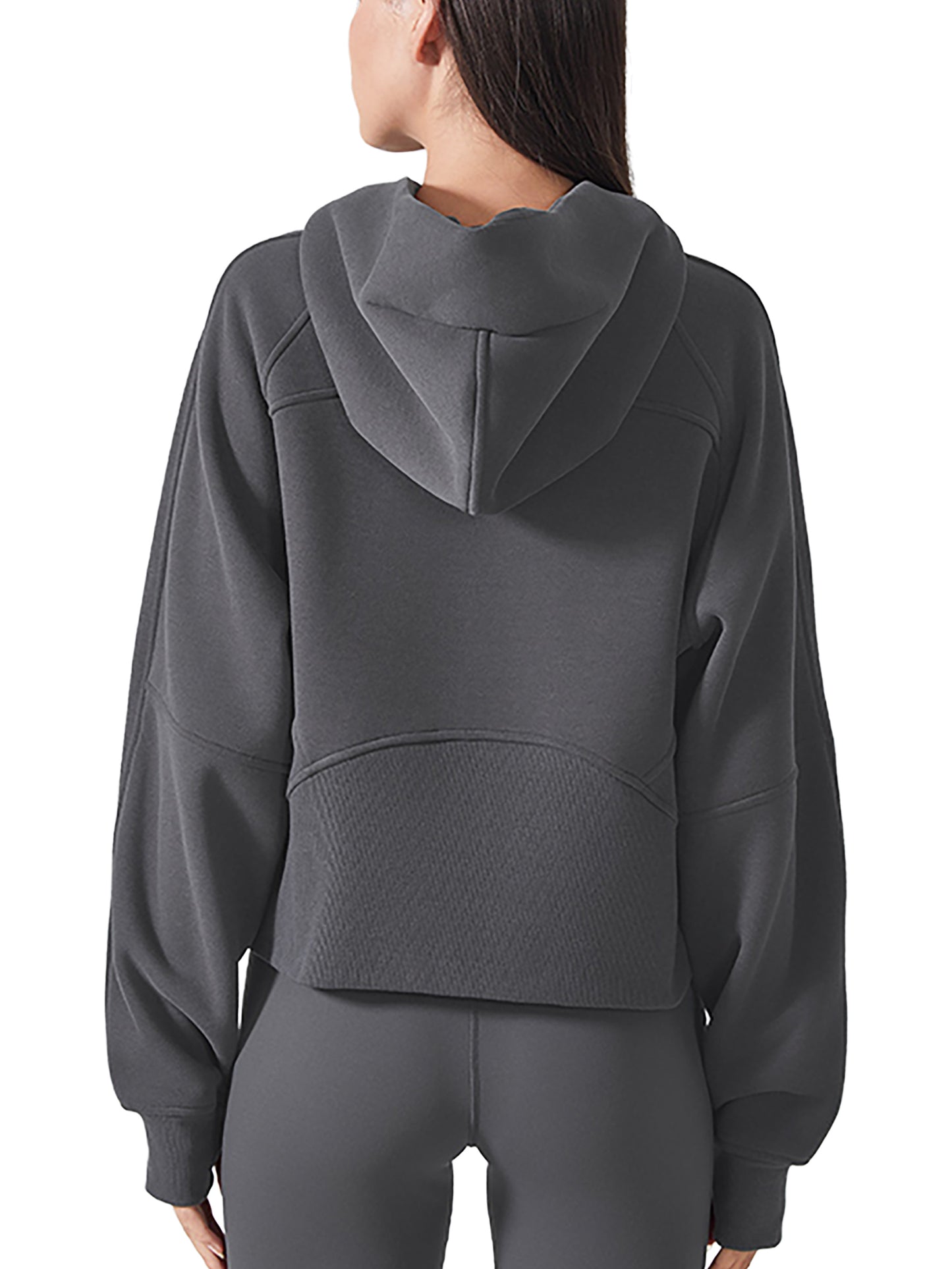 Zip-Through Cropped Hoodie