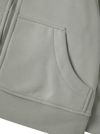 Zip-Through Cropped Hoodie
