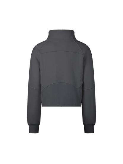 Half-Zip Cropped Sweatshirt