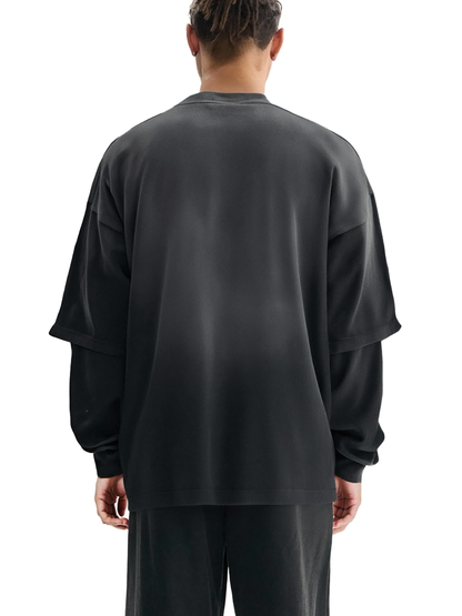 Sunfade Frayed Faux Two-Piece