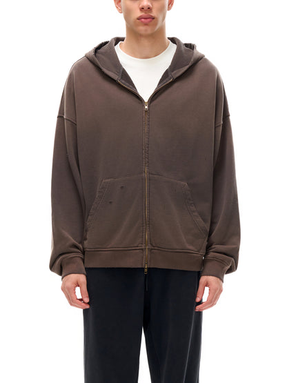 Frayed Sunfade Zip Hoodie