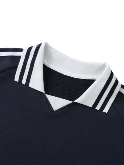 Striped Collar Sweatshirt