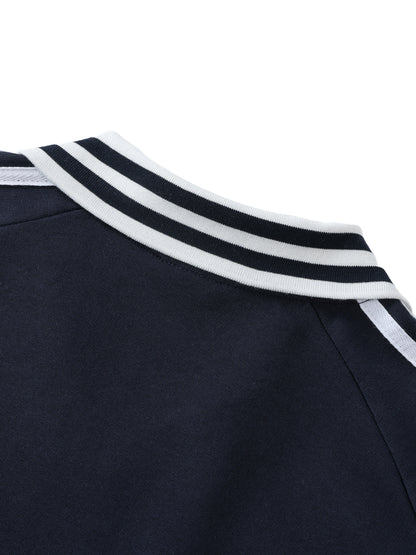 Striped Collar Sweatshirt