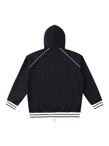 Striped Zip-Up Hoodie