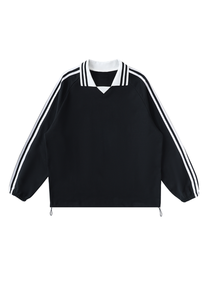 Striped Collar Sweatshirt