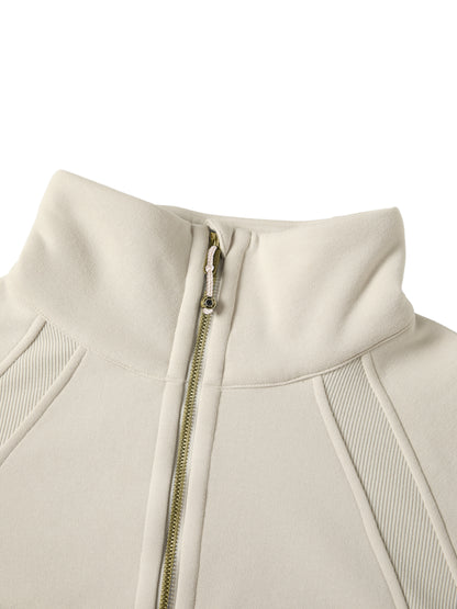 Half-Zip Cropped Sweatshirt