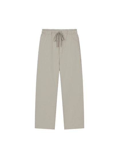 Solid Color Straight-Leg Sweatpants